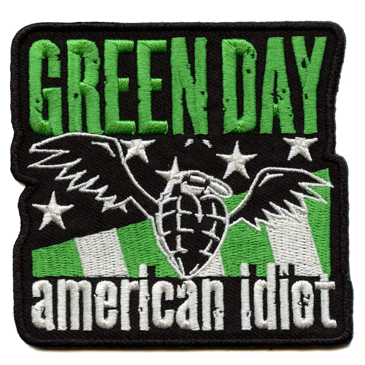 Green day american idiot wings embroidered patch