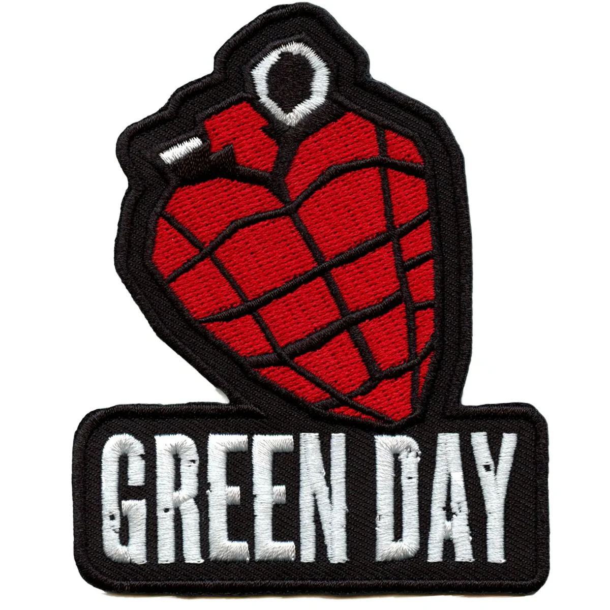 Green day heart grenade patch