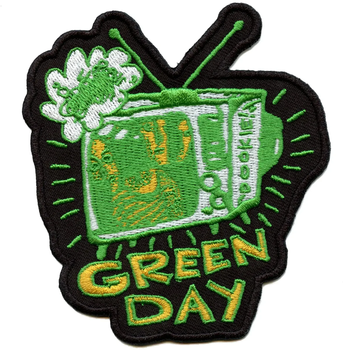 Green day tv monitor embroidered patch