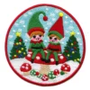Christmas Elves on Mushroom Patch