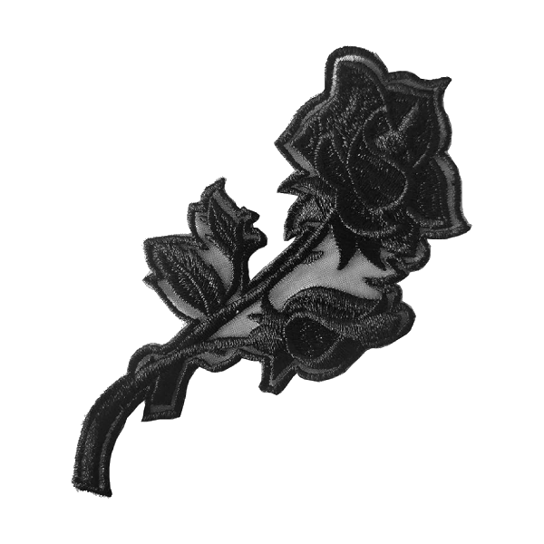 Black Rose Gothic Floral Patch
