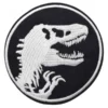 Jurassic park t rex skeleton round patch