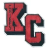 Kansas city chiefs 3d kc letter embroidered patch
