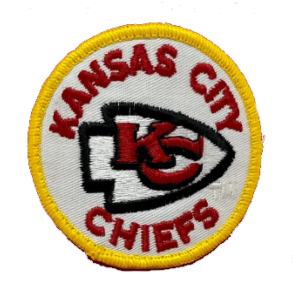 Kansas city chiefs round logo embroidered patch