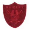 Las vegas raiders shield crimson logo embroidered patch