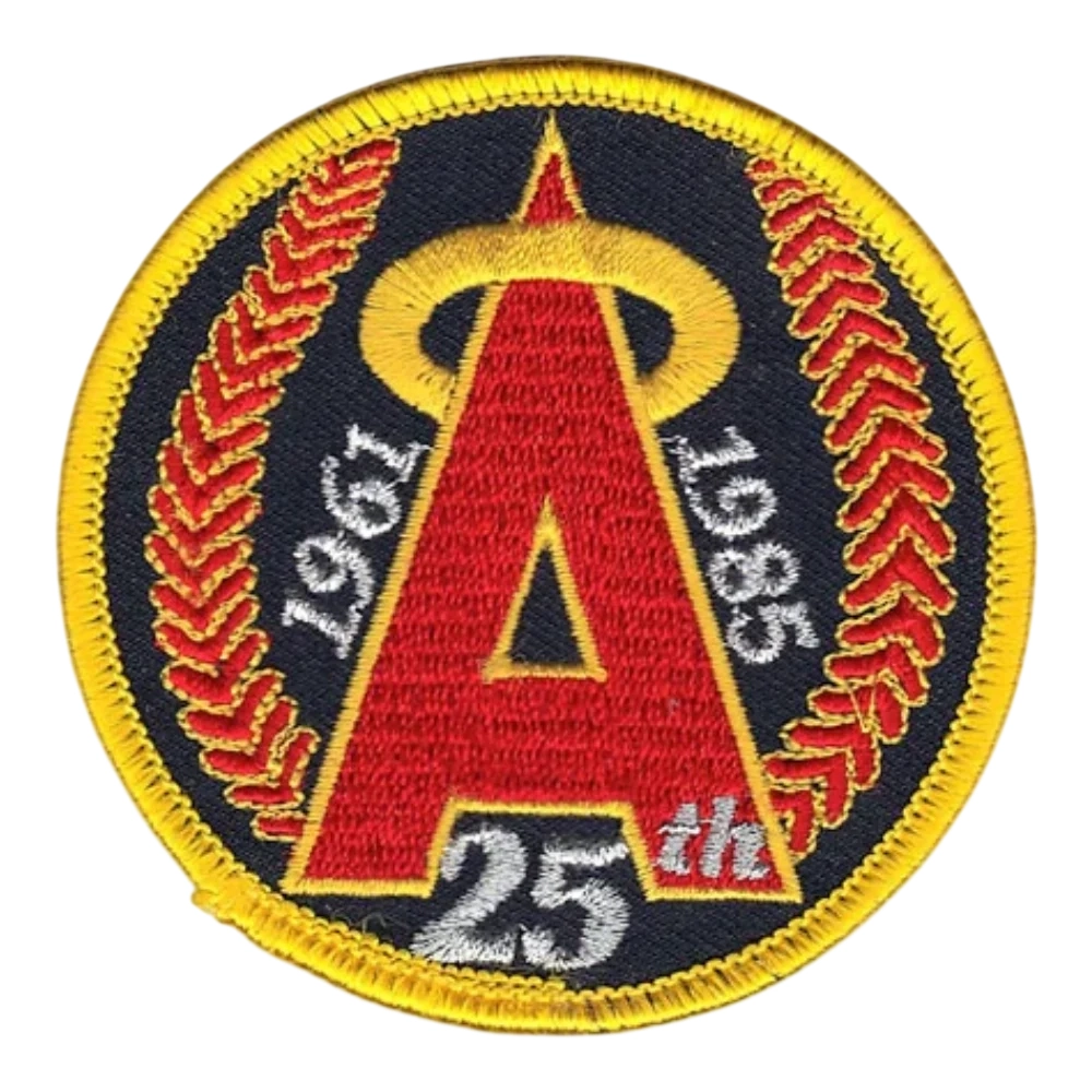 Los angeles angels 25th anniversary embroidered patch