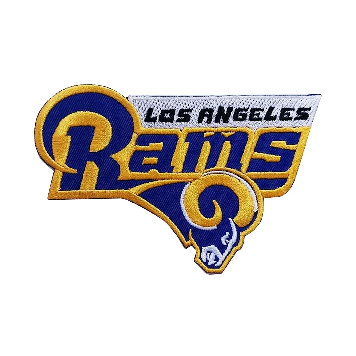 Los angeles rams letter logo blue embroidered patch