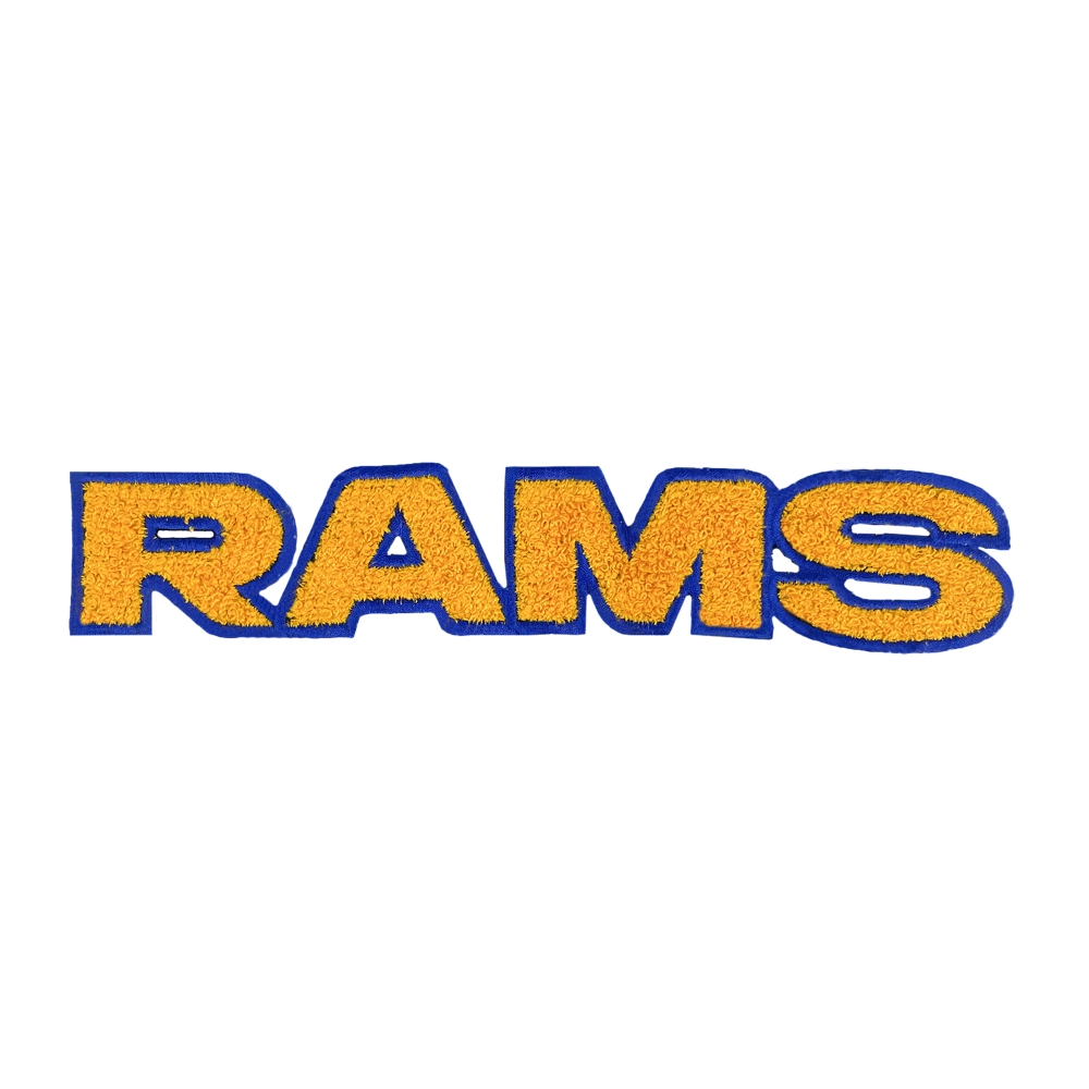 Los angeles rams varsity letters embroidered patch