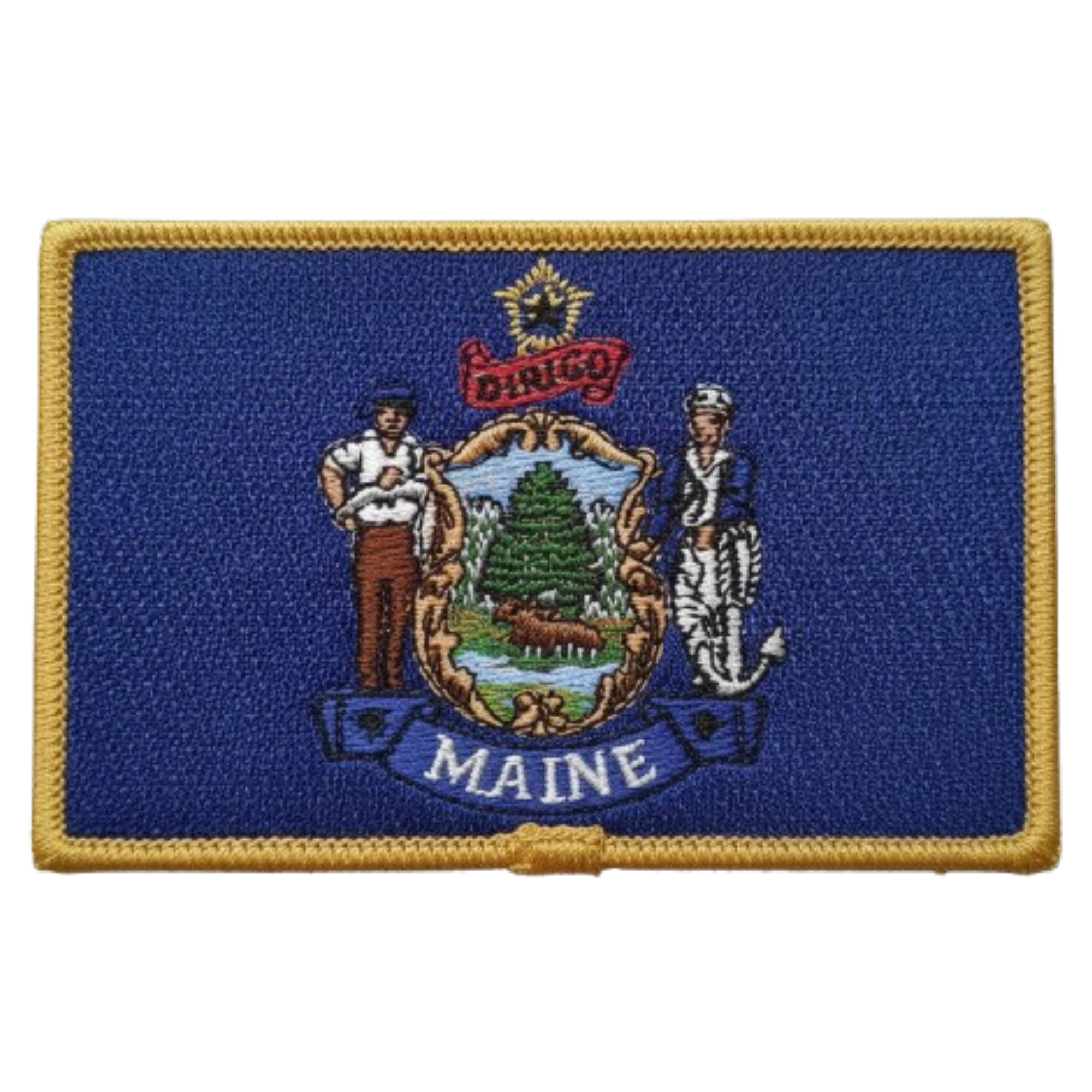 Lowa state flag embroidered golden border patch 2