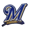 Milwaukee brewers m blue embroidery iron on patch