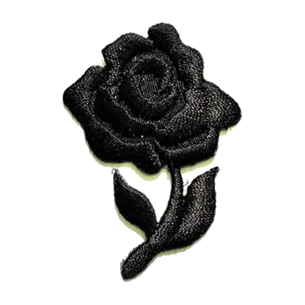 Gothic Beautiful Black Rose Patch