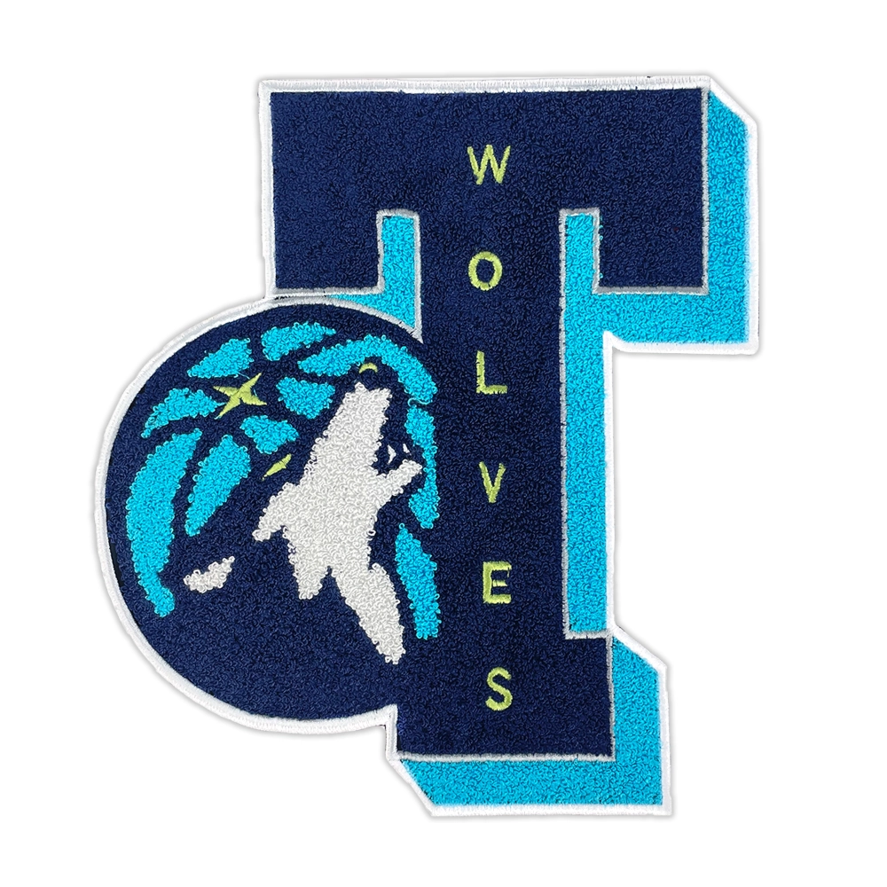 Minnesota timberwolves t wolves letter embroidered patch