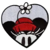 Minnie Mouse Heart Flower Hat Patch