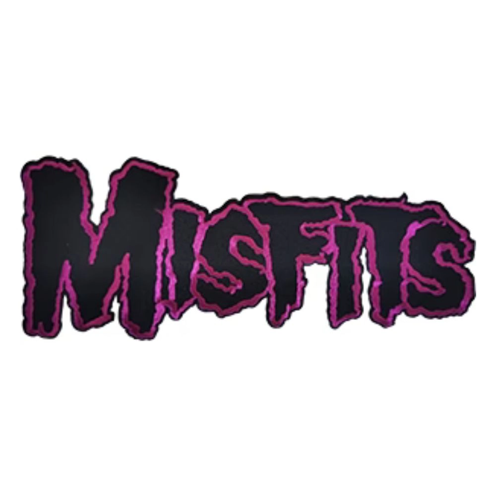 Misfits black hot pink punk logo patch