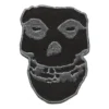 Misfits fiend skull black grey patch