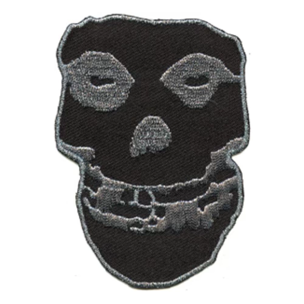 Misfits fiend skull black grey patch