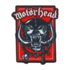 Motorhead red logo with iconic warpig patch