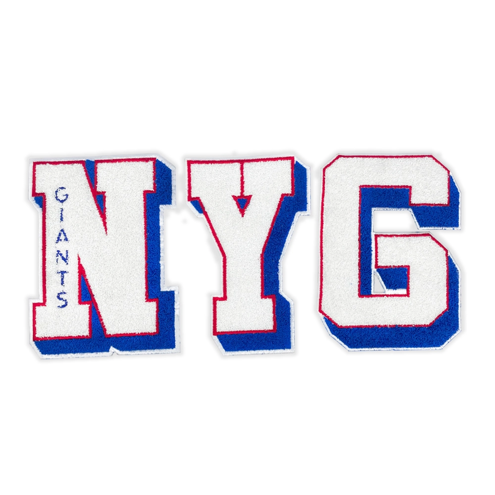 New york giants nyg letter embroidered patch
