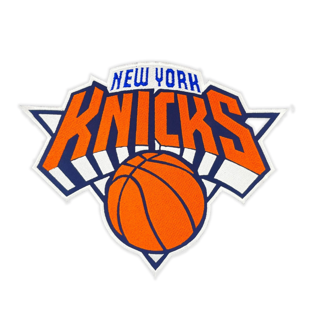 New york knicks primary orange logo embroidered patch