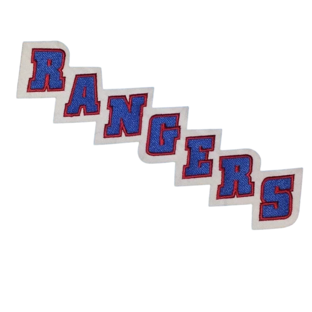 New york rangers diagonal wordmark embroidered patch