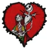Nightmare before christmas jack skellington and sally heart patch