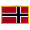 Norway country flag embroidered golden border patch
