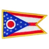 Ohio state flag embroidered golden border patch