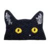 Peeking black embroidered iron on patch