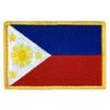 Philippines country flag embroidered golden border patch