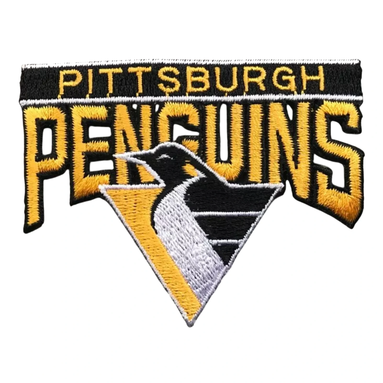 Pittsburgh penguins triangle logo embroidered patch