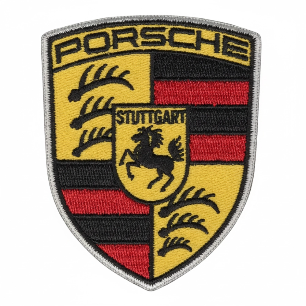 Porsche crest embroidered patch