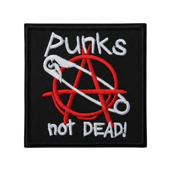 Punks Not Dead embroidered patch