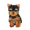 Realistic yorkshire terrier dog embroidered patch