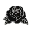 Rose pinsanity black embroidered patch