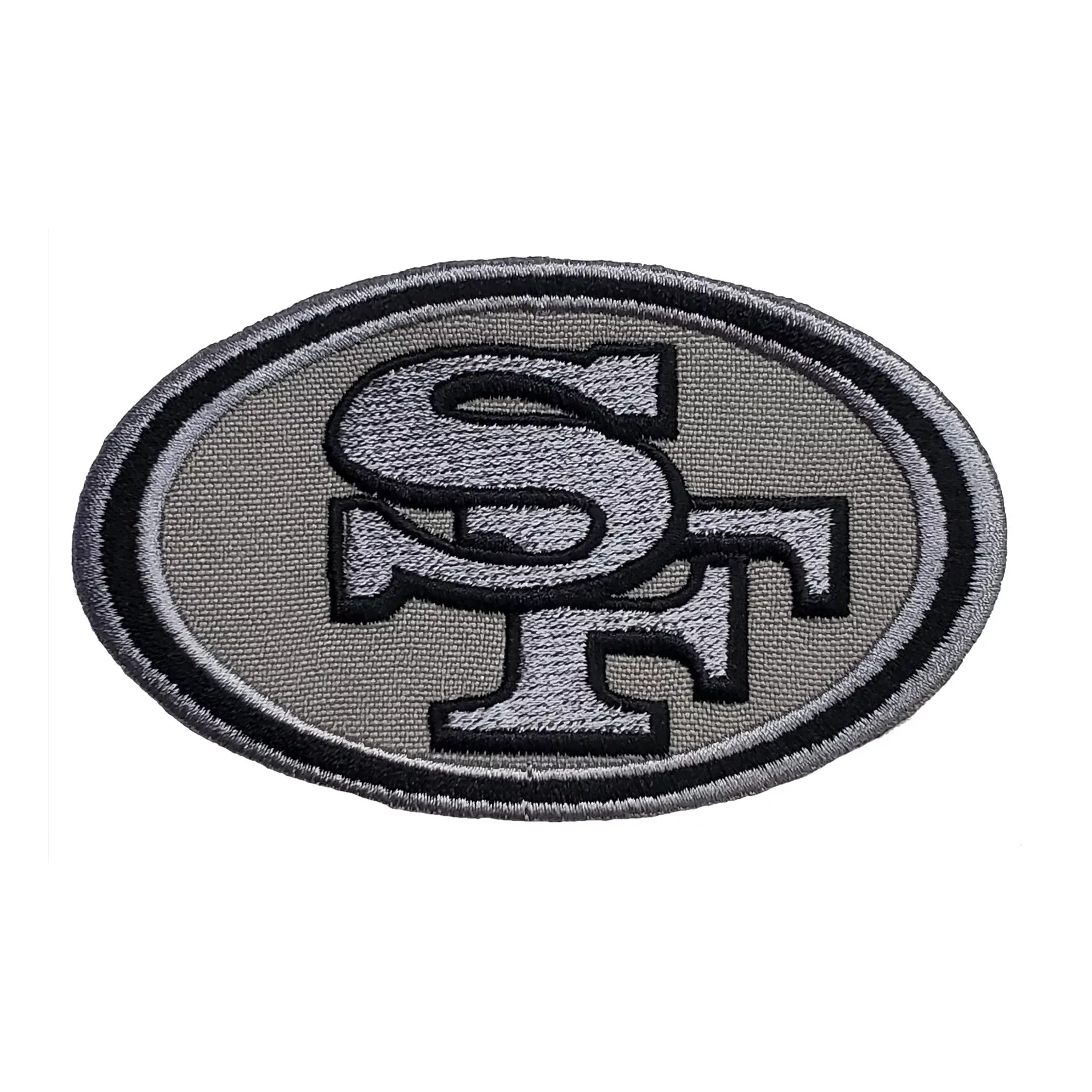 San Francisco 49ers Silver SF Oval Patch