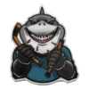 San jose sharks mascot embroidered patch