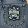 Seattle seahawks nfl shield crest denim jeans patch