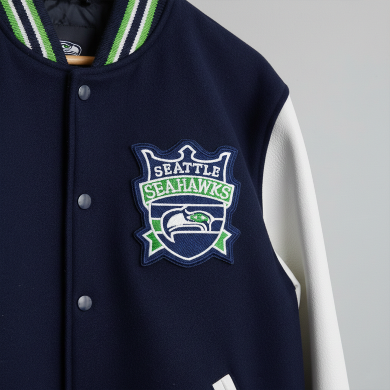 Seattle seahawks nfl shield crest jacket patch