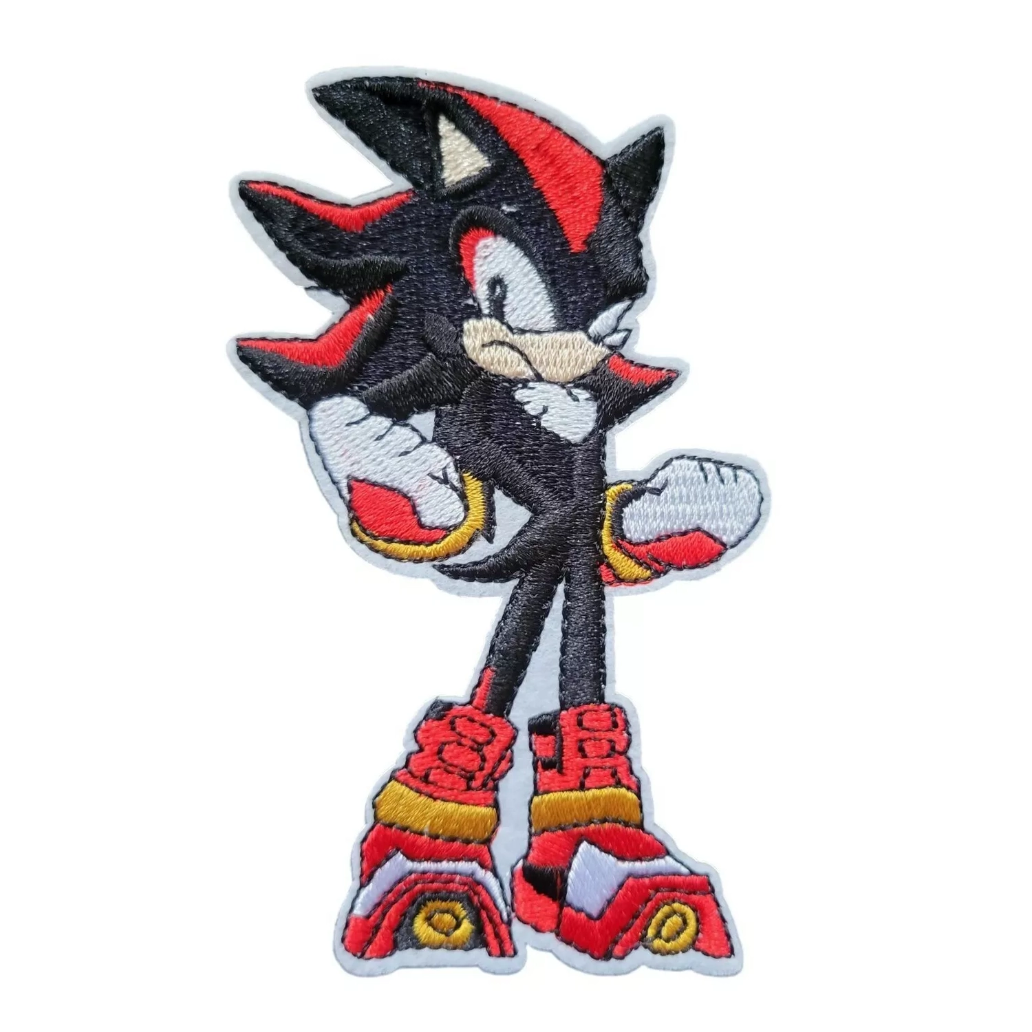 Shadow the hedgehog embroidered patch