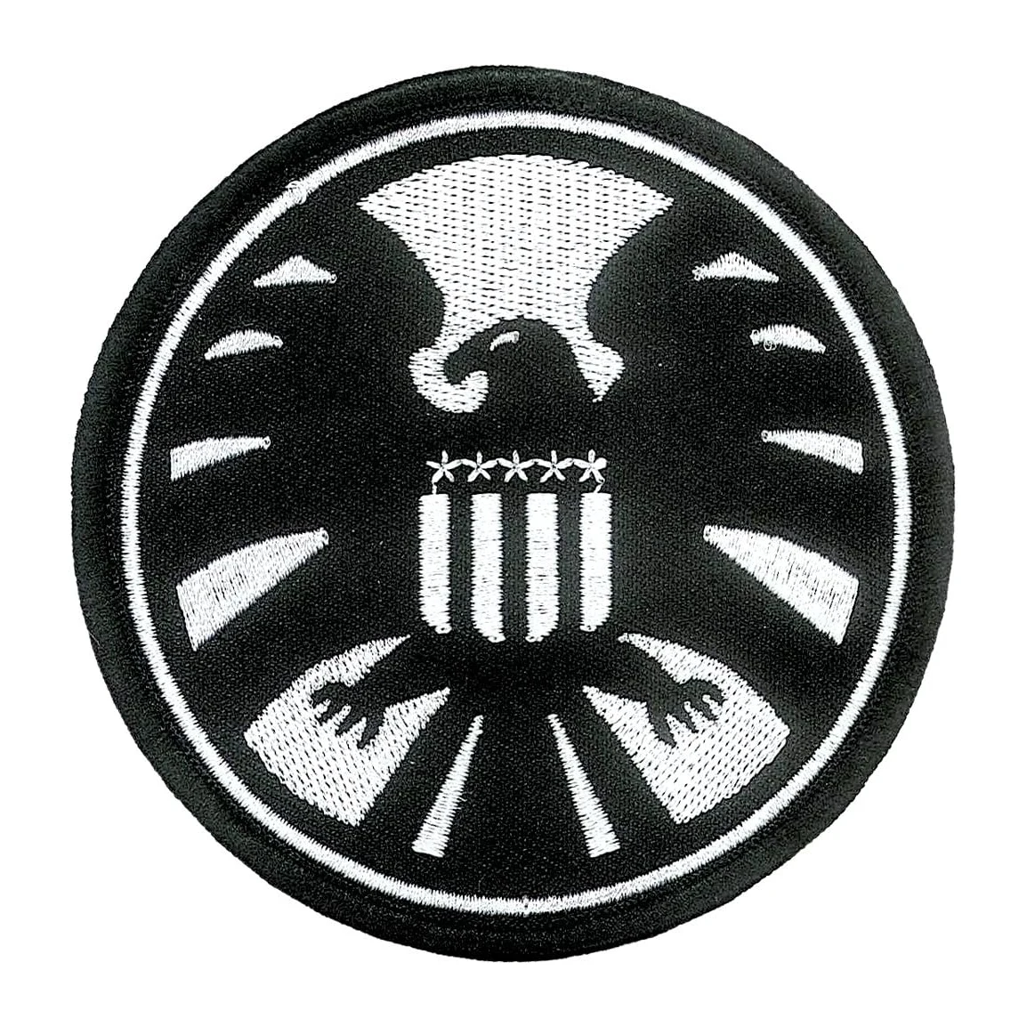 Shield logo round tactical embroidered patch