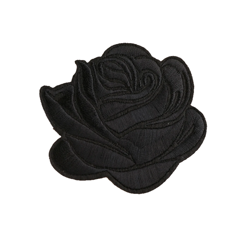 Minimalist Black Rose Patch