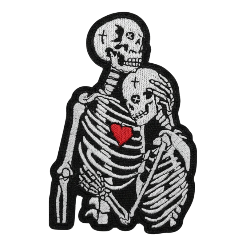 Skeleton Lovers Embroidered Patch