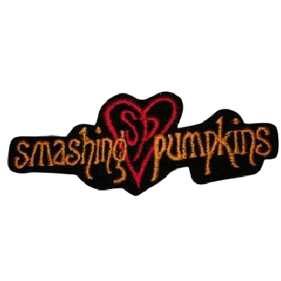 Smashing Pumpkins heart script logo patch