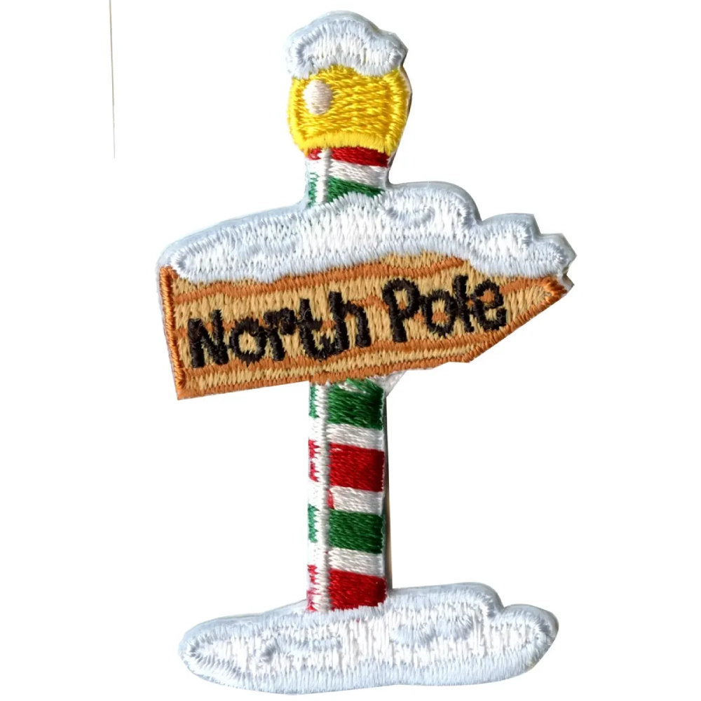 North Pole Sign Board Patch