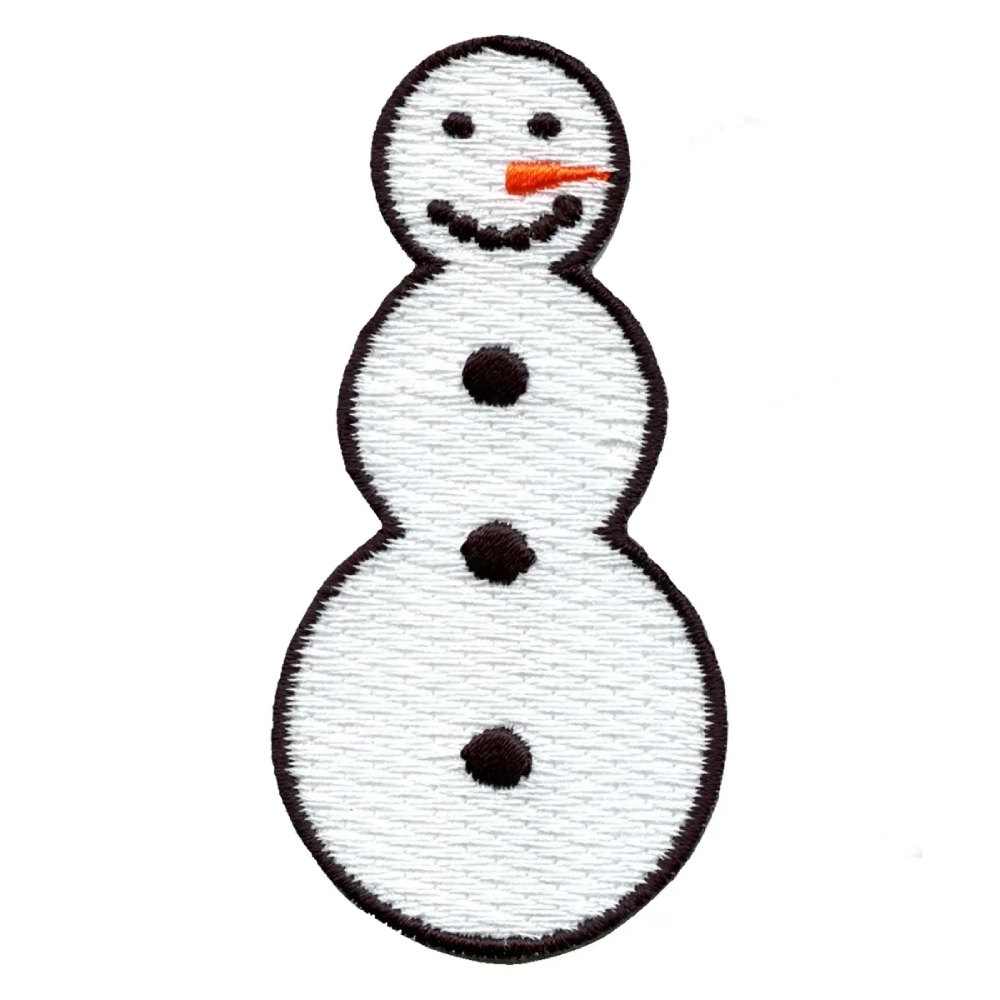 Snowman embroidered patch
