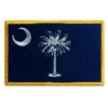 South carolina state flag embroidered golden border patch