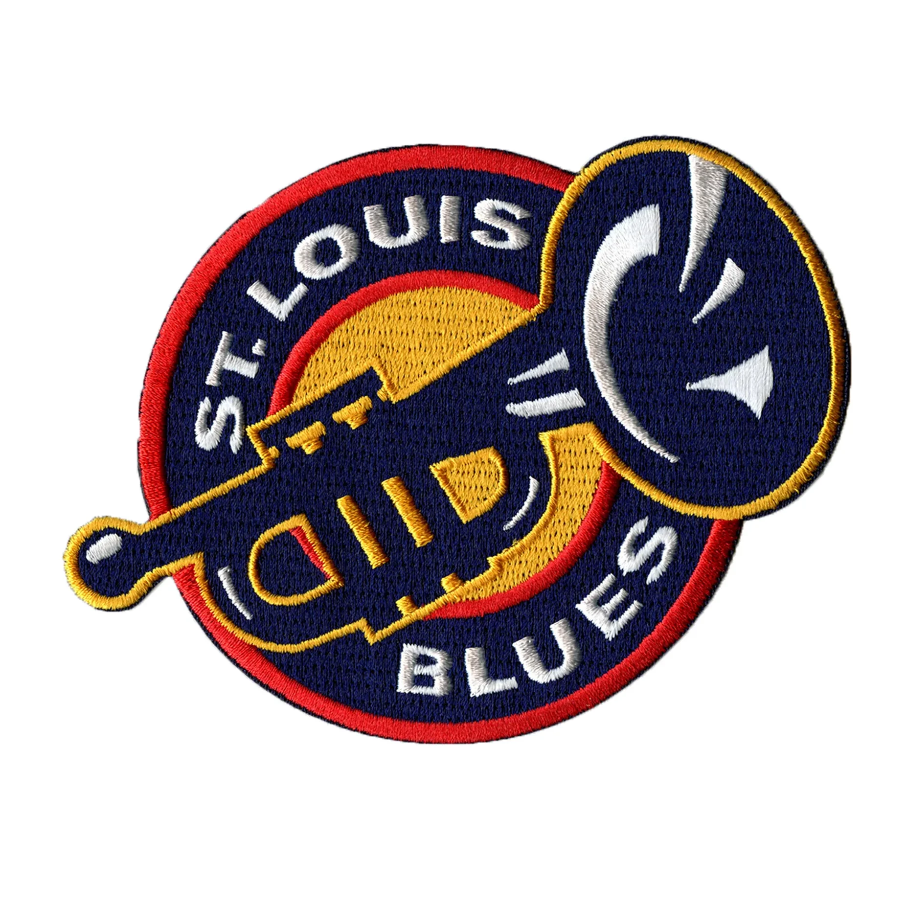 St louis blues trumpet embroidered patch