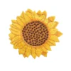 Sunflower blooming head embroidered patch