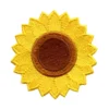 Sunflower embroidered patch