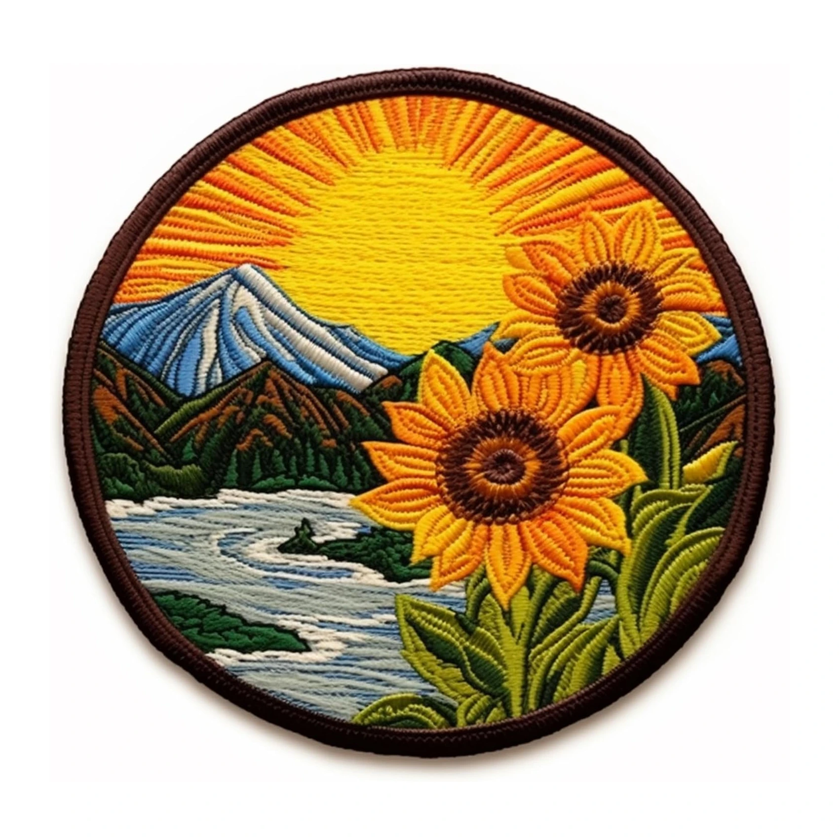 Sunflower Mountain Scenic Landscape Patch